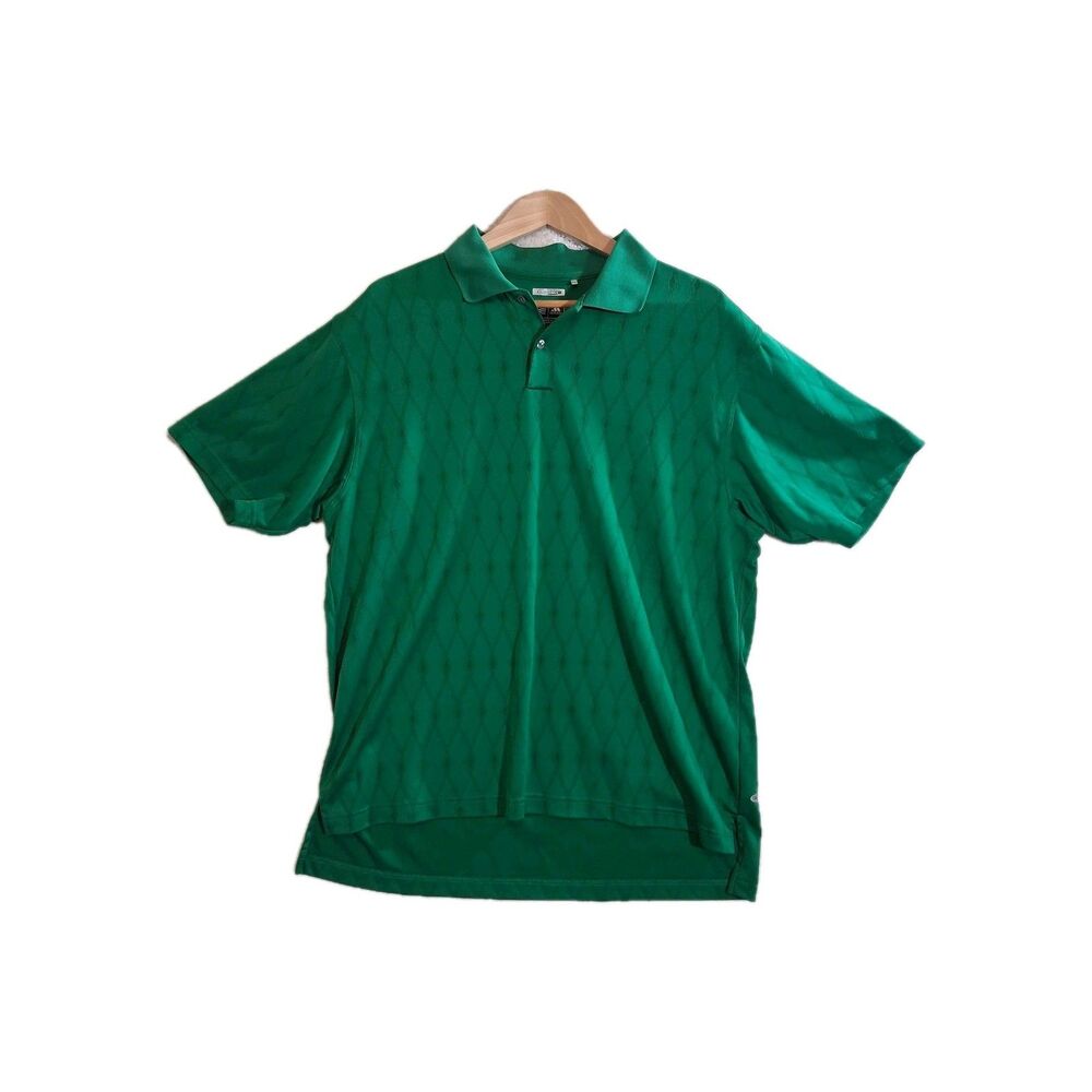 Adidas Men’s Climacool Performance Polo Sz L Green Sports Outdoors Athleisure